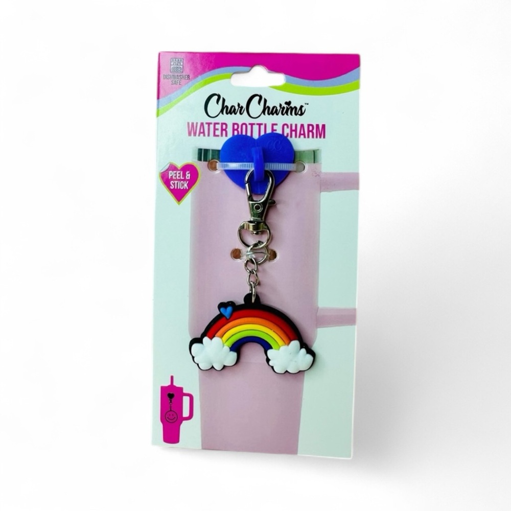 Rainbow water bottle charm